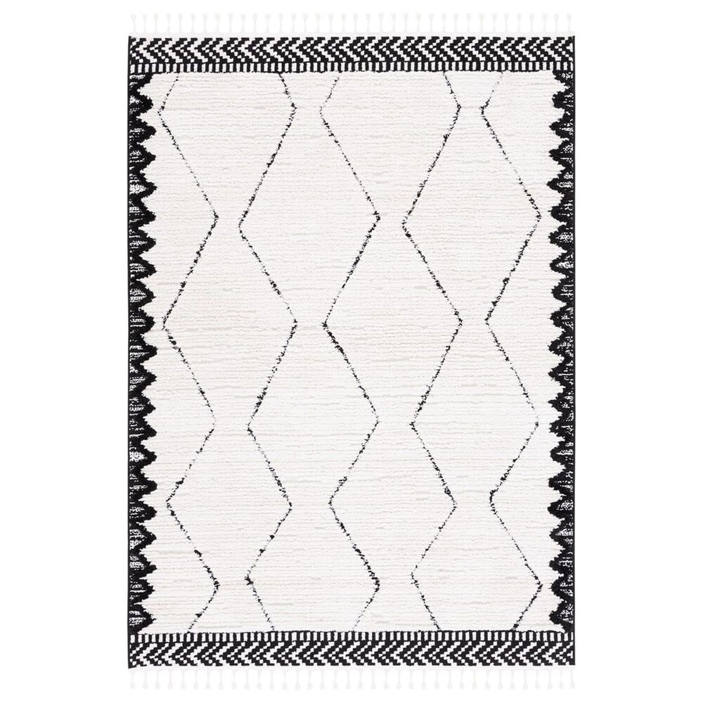 Safavieh Marrakesh MRK536A 4" x 6" Ivory and Anthracite Area Rug, , large