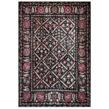 Safavieh Adirondack ADR203Z 5"1" x 7"6" Black and Fuchsia Area Rug, , large