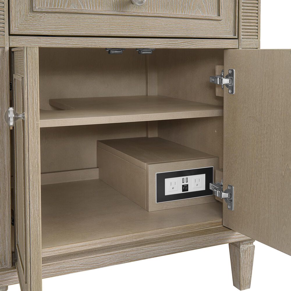 James Martin Vanities Lorelai 72" Double Bathroom Vanity in Whitewashed Oak with 3 cm Eternal Jasmine Pearl Silestone Top, Rectangular Sinks and FreePower Wireless Charger, , large