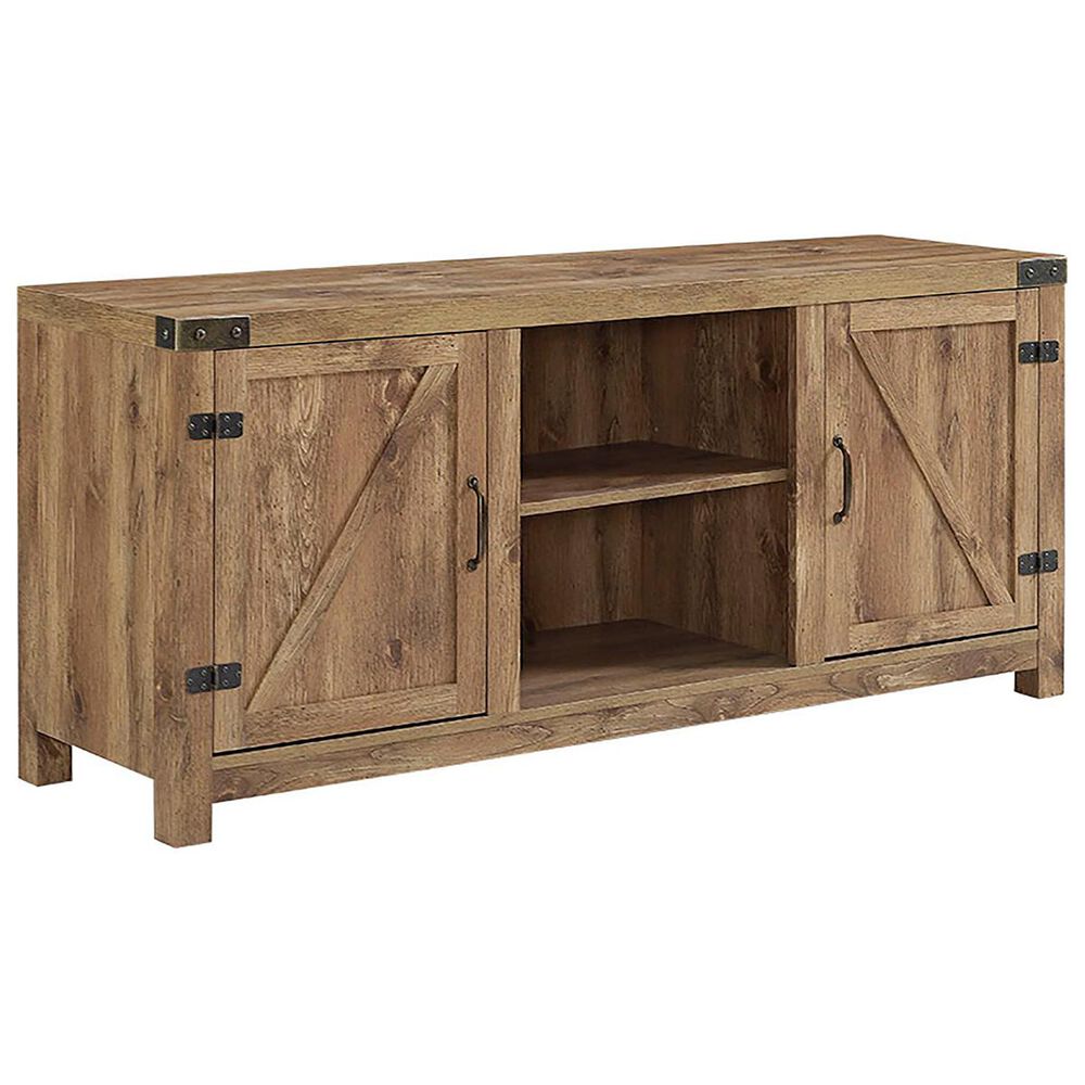 Walker Edison 58&quot; Barn Door TV Stand with Side Doors in Barnwood, , large