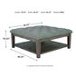 Signature Design by Ashley Borlofield Ottoman Cocktail Table in Dark Grey, , large