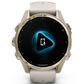 Garmin Fenix 8 Sapphire AMOLED Smartwatch 43mm Soft Gold Case with Fog Gray and Dark Sandstone Silicone Band, , large