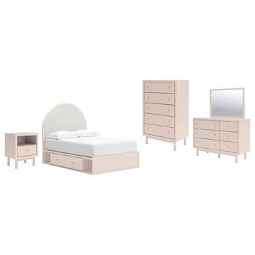 Ashley 5-Piece Full Bed Set in Pink, , large