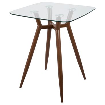 Lumisource Clara Counter Table in Clear and Walnut, , large