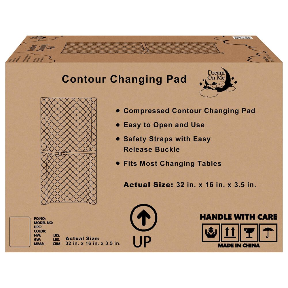Dream On Me Compressed Contour Changing Pad in White, , large