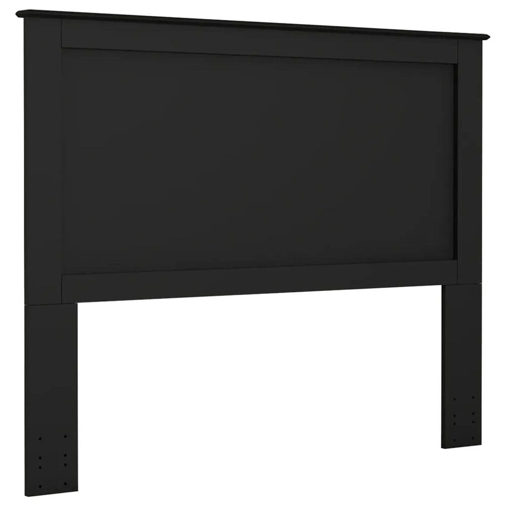 Lemoore Essential Queen/Full Panel Headboard in Soiid Black, , large