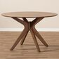 Baxton Studio Monte 47" Dining Table in Walnut Wood - Table Only, , large