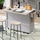 HOMLUX 51" Kitchen Island with Trash Can Storage Cabinet in Grey, , large