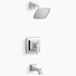 Kohler Riff Rite-Temp Bath and Shower Trim Kit in Polished Chrome, , large