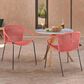 Hearth and Haven Quilla Stackable Dining Chair in Brick Red and Black (Set of 2), , large