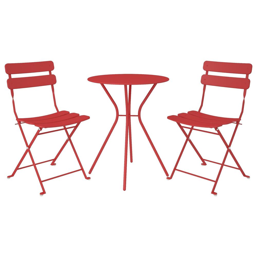 DHP 3-Piece Patio Bistro Set in Red, , large