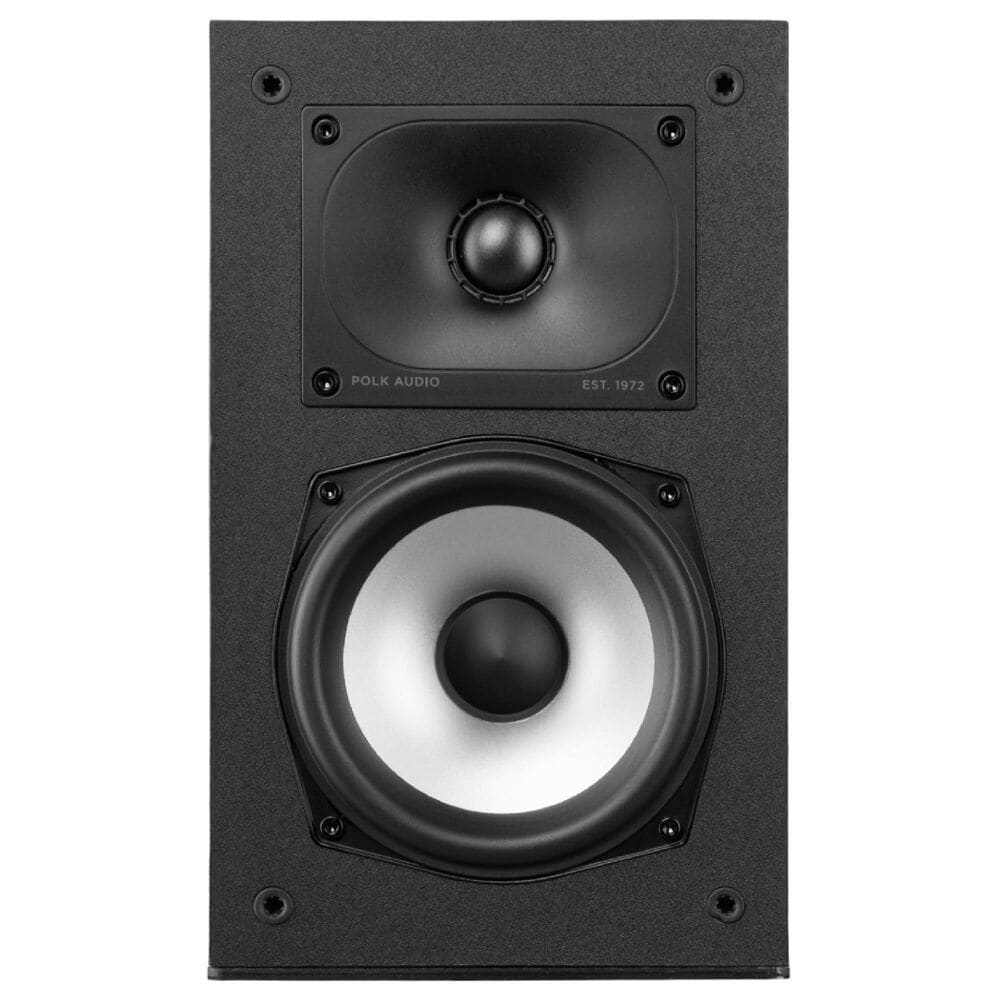 Polk 12&quot; Subwoofer + 6.5 Floorstanding Tower Speaker + 5.25 Center Channel Speaker + Denon 5.2 Channel AV 8K Receiver with HEOS Built-in in Black, , large