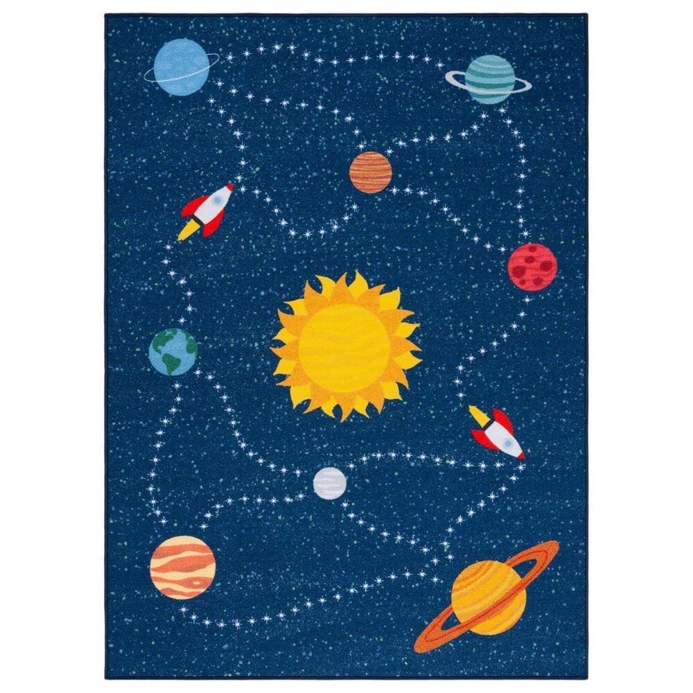 Safavieh Kids Playhouse 5"5" x 7"7" Navy and Gold Rug, , large