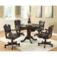 Pacific Landing Turk 3-in-1 Round Game Table with Accessories in Brown Cherry, , large