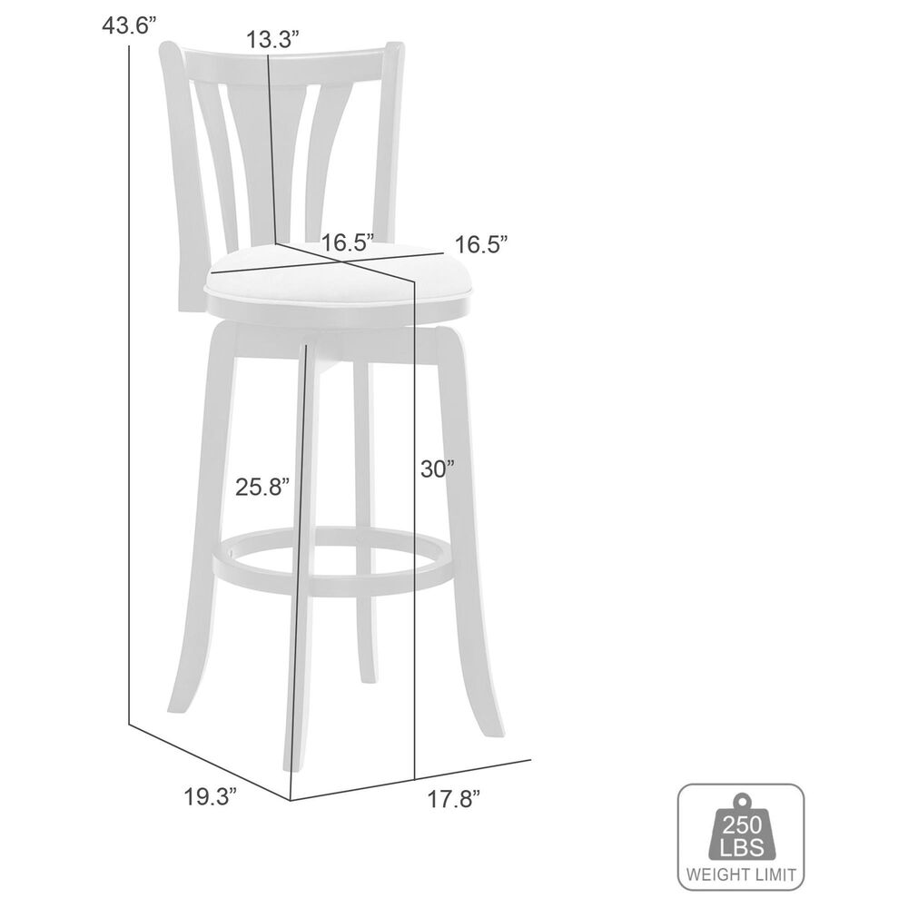 Armen Living Elle Swivel Barstool in Dark Roast, , large