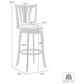 Armen Living Elle Swivel Barstool in Dark Roast, , large