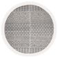 Safavieh Natura NAT852N 6" Round Ivory and Navy Area Rug, , large