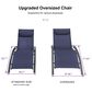 HOMLUX 3-Piece Oversized Patio Chaise Lounge Set in Navy Blue, , large