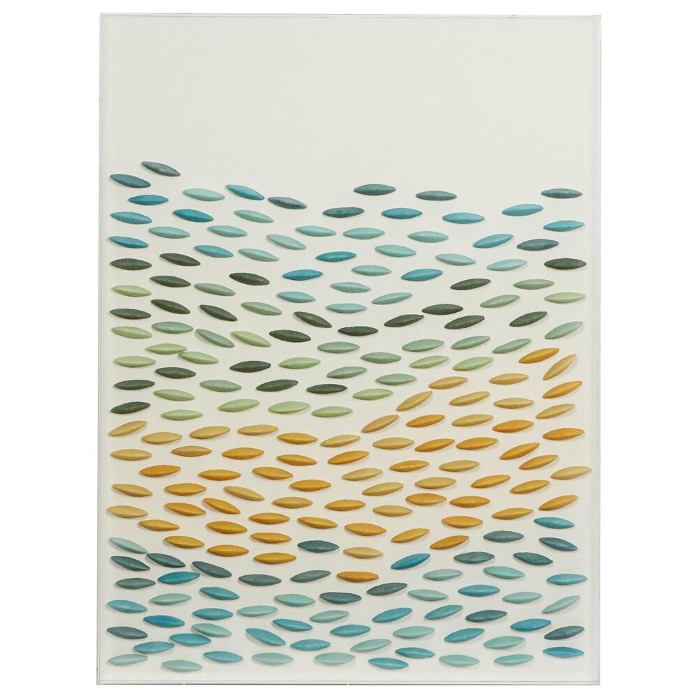 Venus Williams Collection Contemporary Canvas Wall Decor in Blue and Yellow, , large