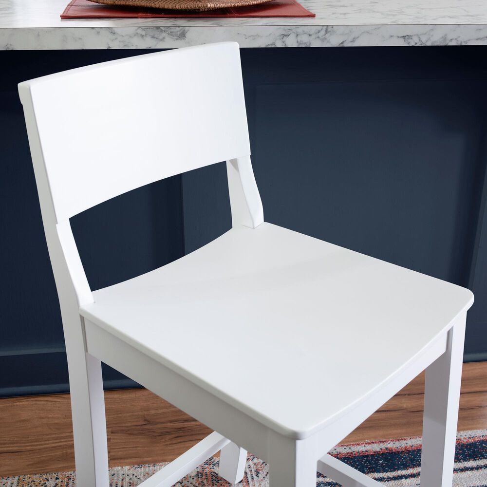 Linon Home Decor Devin Counter Stool in White (Set of 2), , large