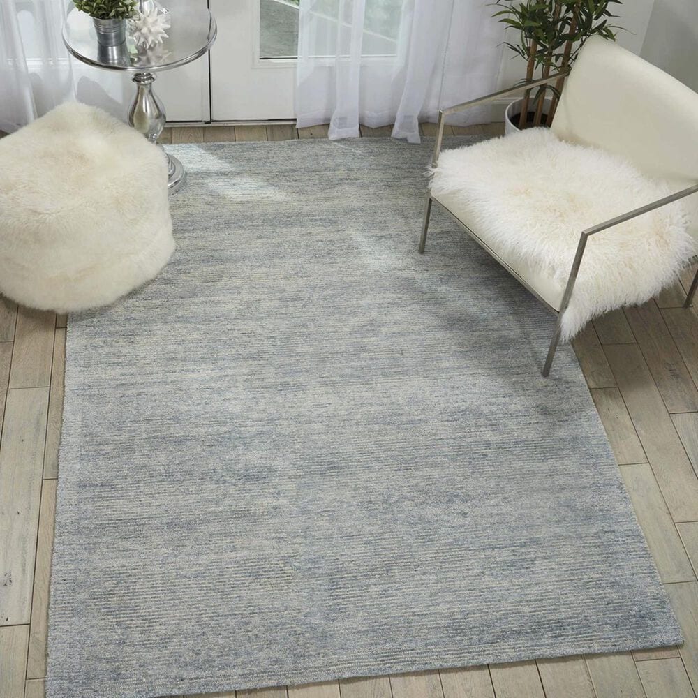 Nourison Weston WES01 5&#39;3&quot; x 7&#39;5&quot; Aquamarine Area Rug, , large