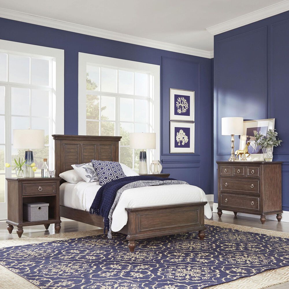 Homestyles Southport 3 Piece Twin Bed Set in Distressed Oak, , large