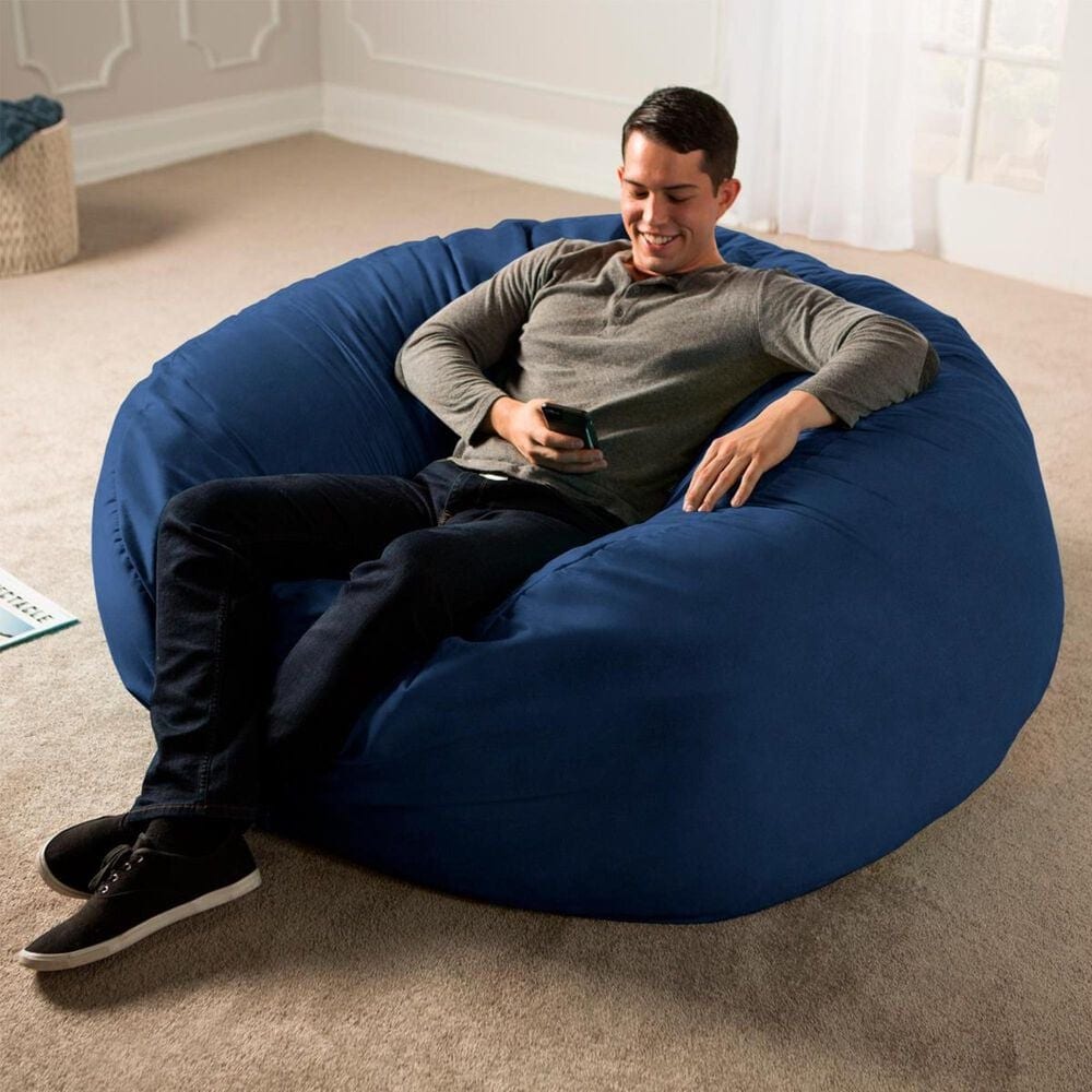 Jaxx 5&#39; Large Bean Bag with Removable Cover in Navy, , large