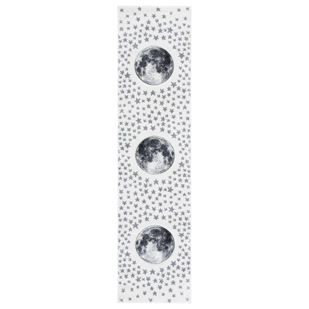 Safavieh Carousel 2" x 8" Ivory and Grey Kids Runner, , large