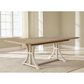 Ashley Trestle Dining Table and Chairs in Antique White and Brown, , large