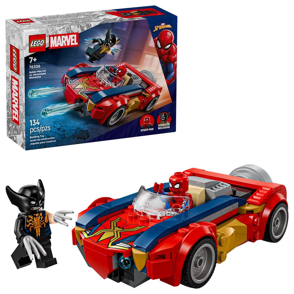 LEGO Marvel Spider-Man Car vs. Venomized Wolverine Building Set, , large