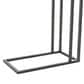 Maple and Jade C-Shaped Accent End Table in Distressed Brown and Black, , large