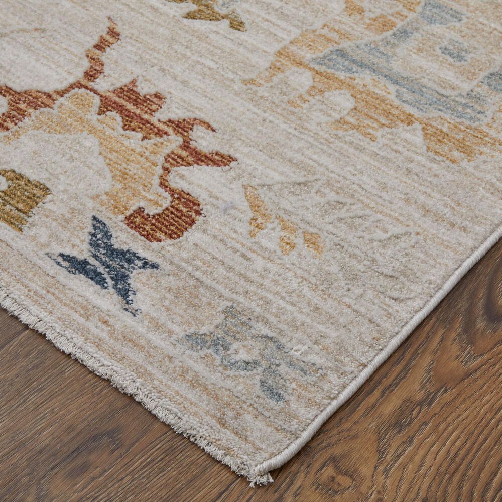 Feizy Pasha 39M8F 5&#39; x 7&#39;6&quot; Ivory and Multicolor Area Rug, , large