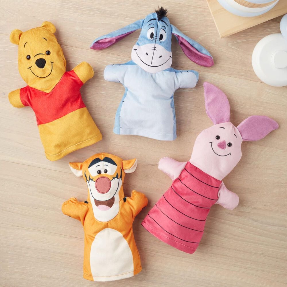 Melissa &amp; Doug Disney Winnie The Pooh Soft - Cuddly Hand Puppets, , large