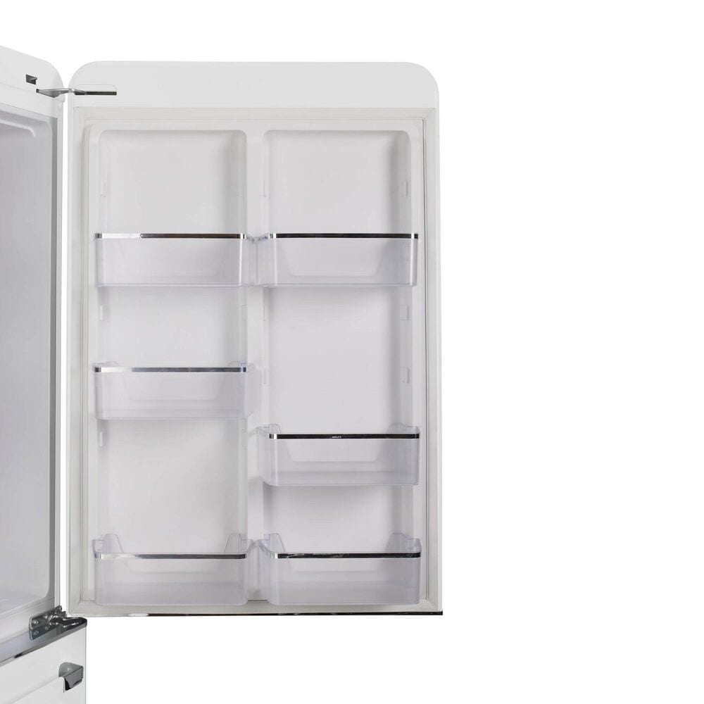 Unique Appliances Classic Retro 18 Cu. Ft Bottom Freezer Refrigerator in Marshmallow White, , large