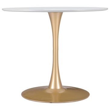 Zuo Modern Opus Dining Table in White/Gold, , large