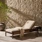 Four Hands Brio Outdoor Chaise Lounge in Ellor Beige and Stained Saddle Brown, , large