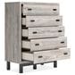 Ashley Vessalli 5-Drawer Chest in Light Gray and Matte Black, , large
