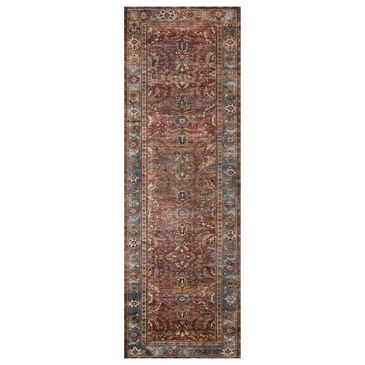 Loloi II Layla LAY-01 2"6" x 9"6" Brick and Blue Runner, , large