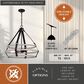 Vaxcel Taylor 4-Light Pendant in Textured Black and Ash Gray, , large