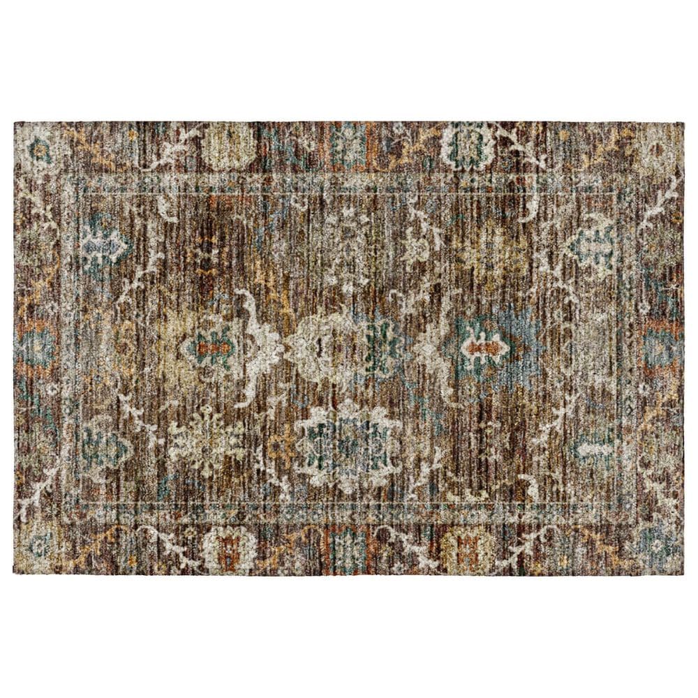 Dalyn Rug Company Silk Road Chocolate, Ivory, Gold, Copper, Blue, Teal and Mocha 2"6" x 3"10" Area Rug, , large