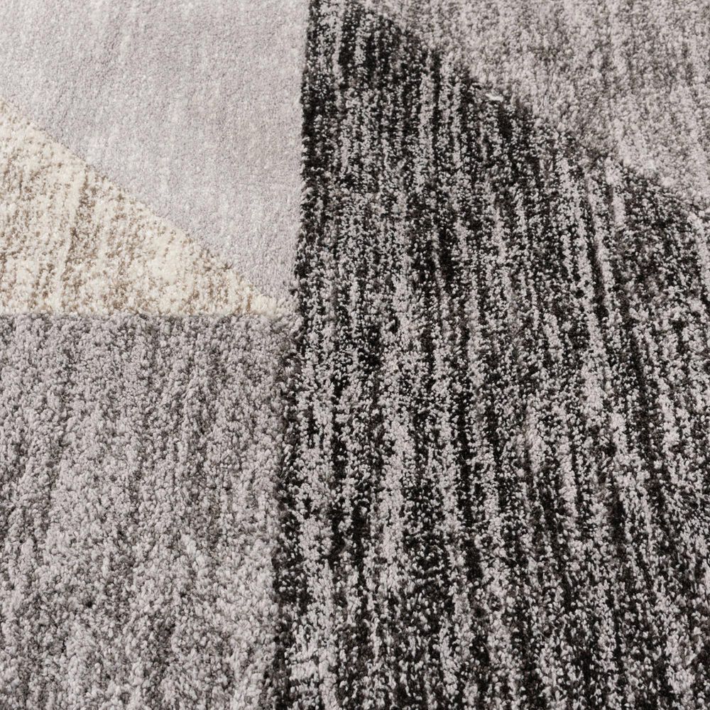 Central Oriental Structures Torrent Adley 6&#39;7&quot; x 9&#39;6&quot; Soot and Cloud Area Rug, , large