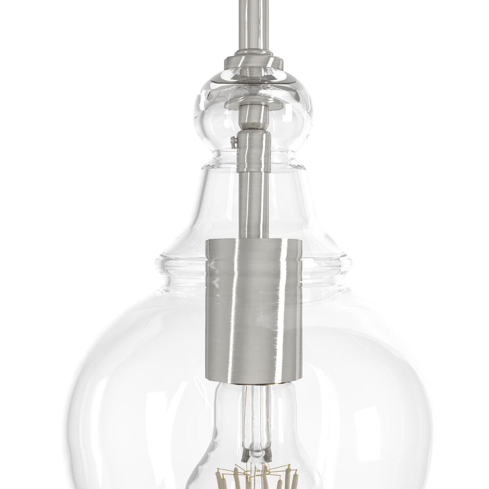 Hunter Maple Park 1-Light Mini Pendant in Brushed Nickel, , large