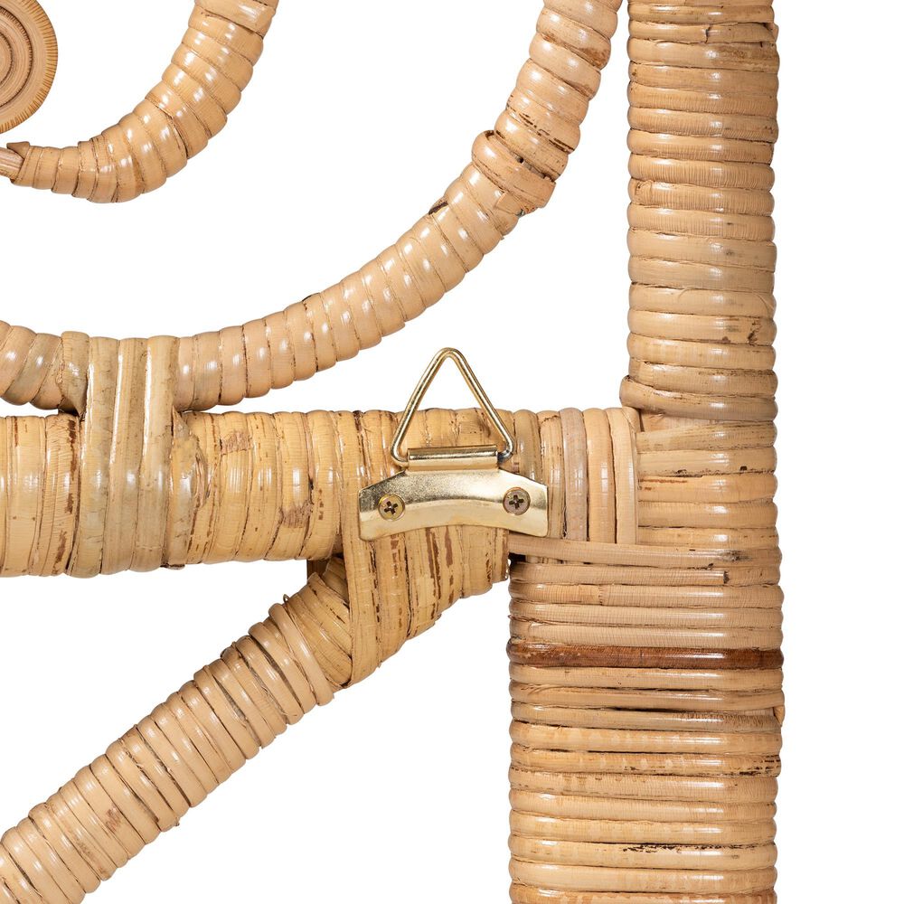 Baxton Studio Caelinus Queen Standalone Headboard in Natural Brown, , large