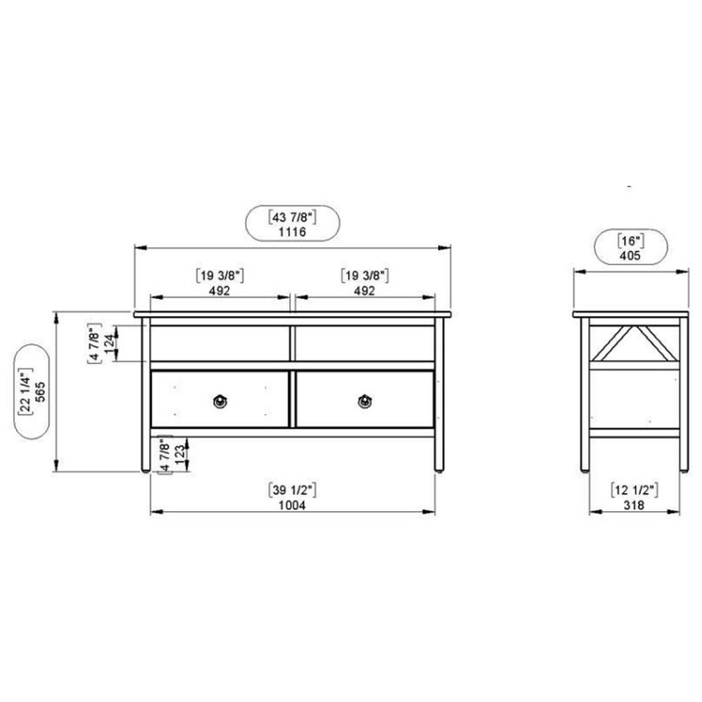 Linon Home Decor Titian Media Center in Antique Tobacco, , large