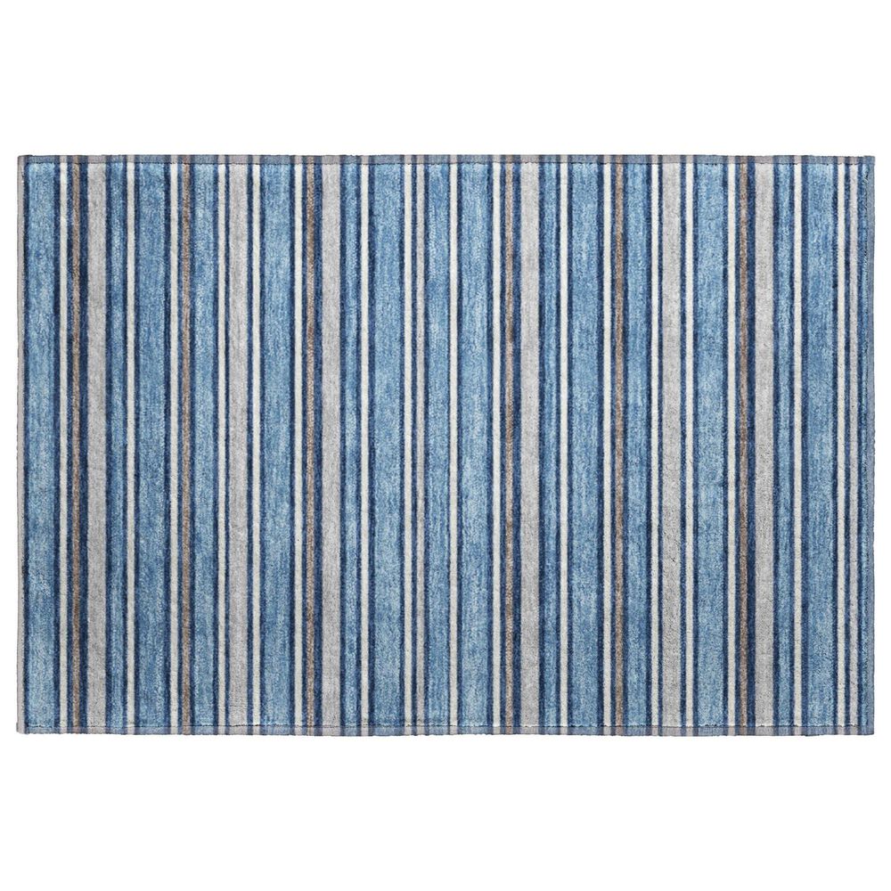 Dalyn Rug Company Soft Essentials Striped Denim 1"8" x 2"6" Indoor/Outdoor Area Rug, , large