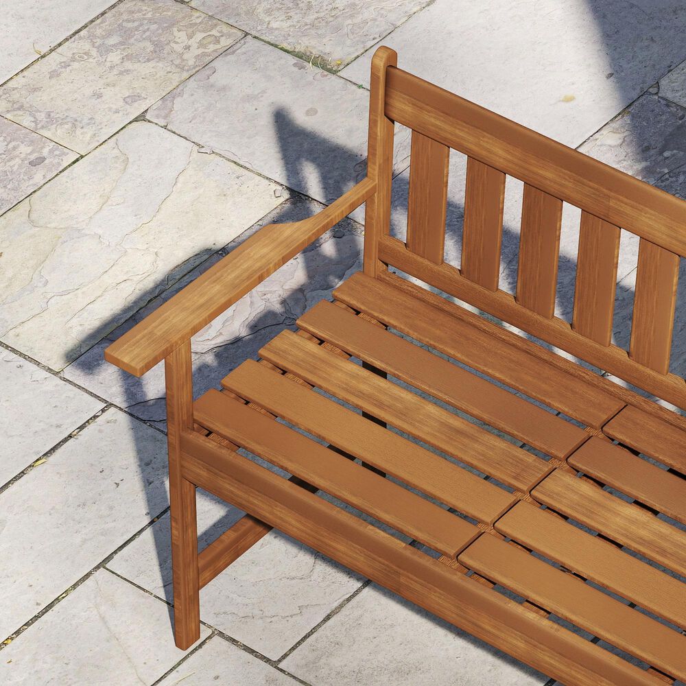 Noviland Patio Occasional Bench in Teak Oil, , large