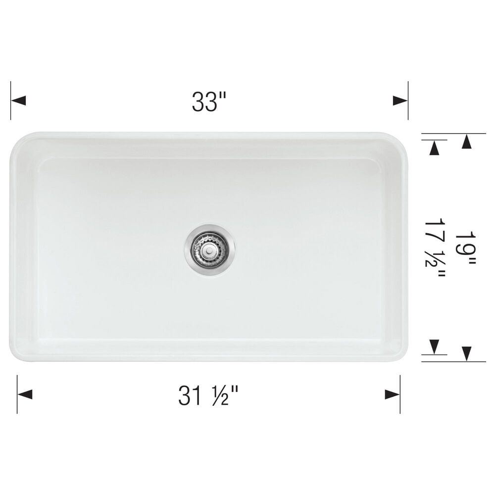 Blanco Cerana 33&quot; Apron Single Bowl Farmhouse Sink in White, , large