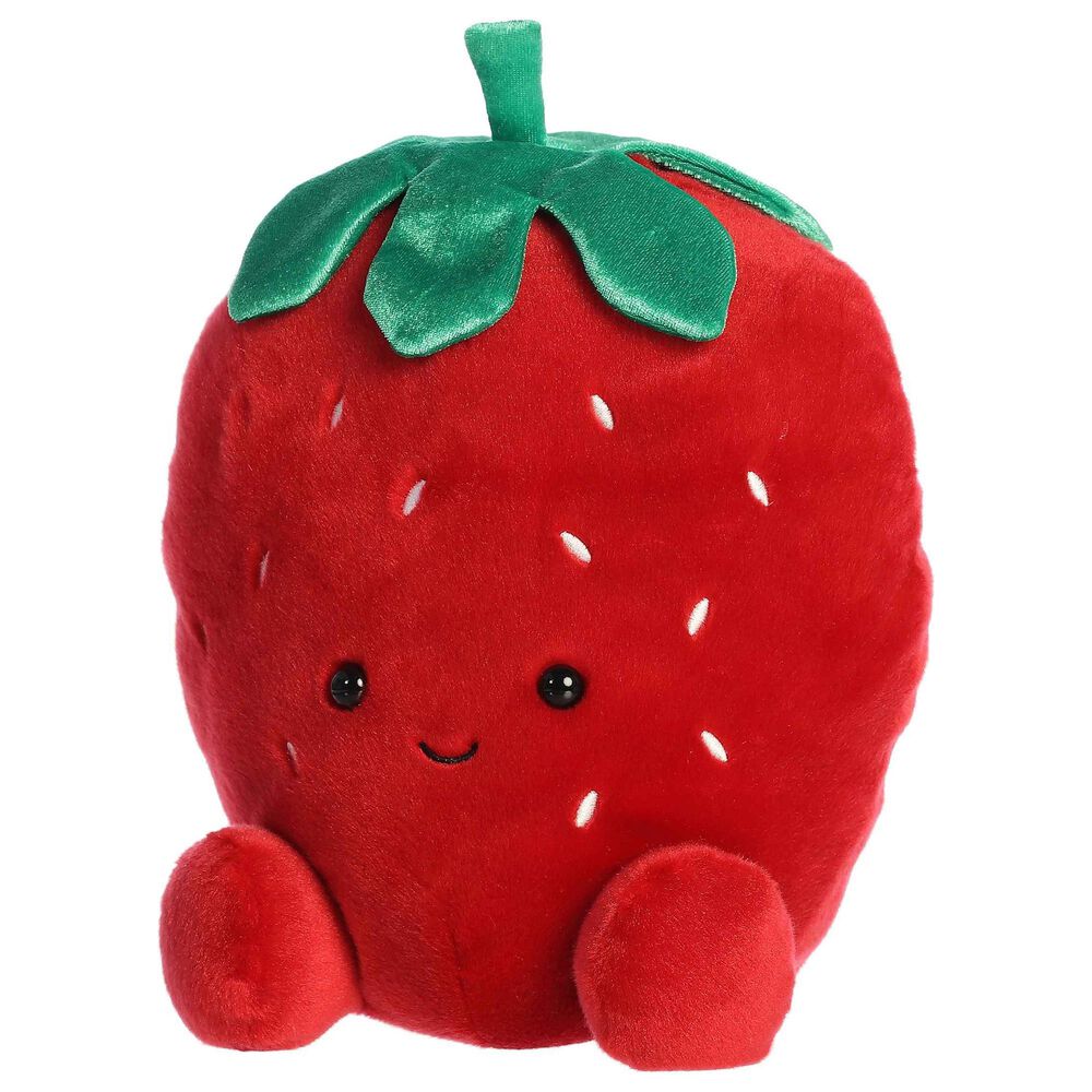 Aurora 13&quot; Juicy Strawberry Stuffed Animal in Vibrant Red and Green, , large