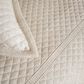 Ann Gish Basketweave Quilted King Coverlet in Natural, , large