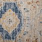 Feizy Pasha 39M5F 2"6" x 7"3" Beige and Blue Runner, , large